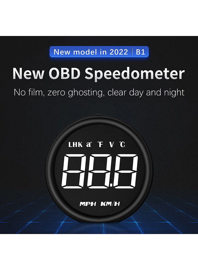 Car New OBDII Speedometer HUD Head-up Display B1 Multi-Functions Car Diagnostic Detector Speedometer Safe Driving