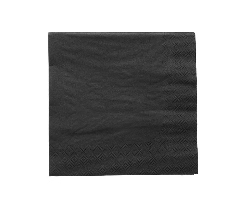 Perfectware - 2 Ply Black-200ct Perfect Stix 2 Ply Beverage Black Napkin-200 Paper Cocktail Beverage Napkin Black  9.5"" x 9.5"" (Pack of 200) - Image 4