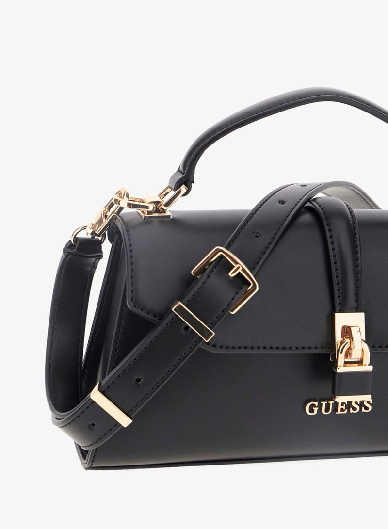 GUESS Queensland Top Handle Flap Shoulder Bag - Image 4