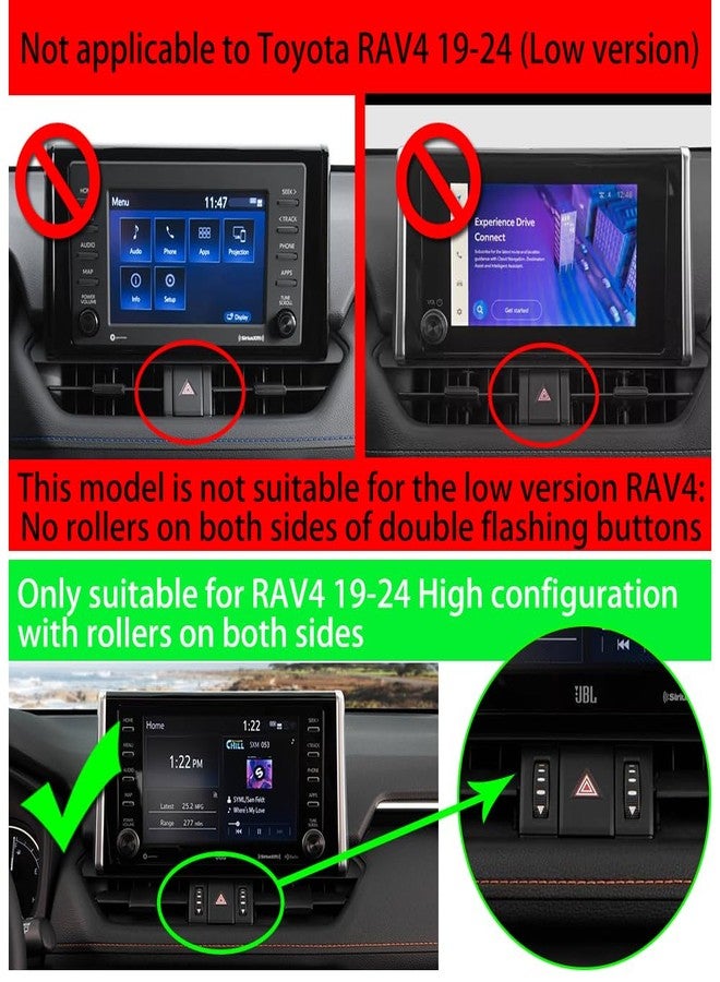 musttrue Car Phone Holder for Toyota RAV4 2019-2025,Hybrid XSE Limited,Prime XSE 2021-2025 Auto Accessories Navigation Bracket Interior Mobile Cell Phone Mount（Not Fit RAV4 LE,XLE,Prime SE） - Image 3