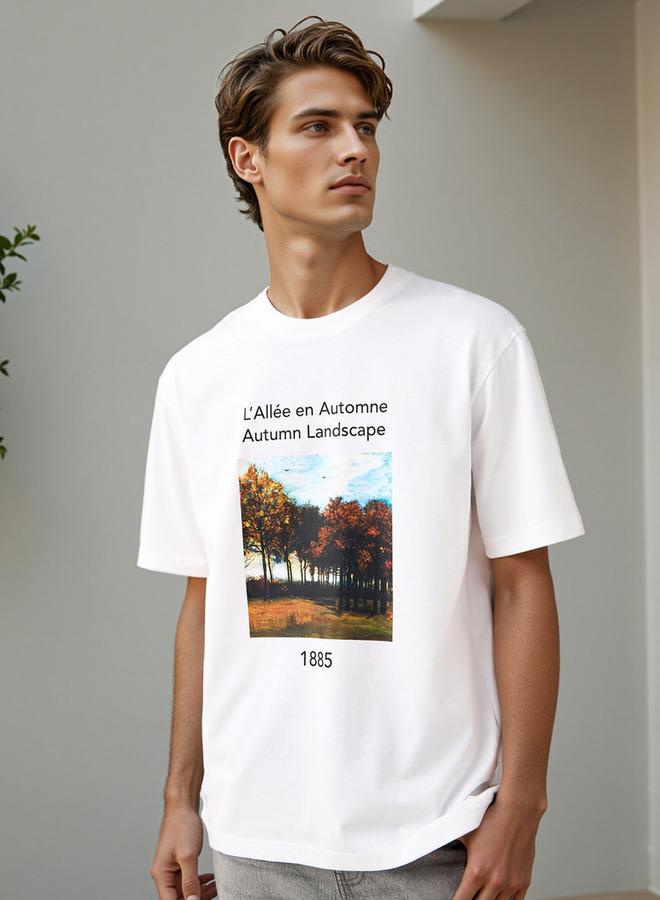 Splash FAV Museum Print T-shirt with Crew Neck - Image 3