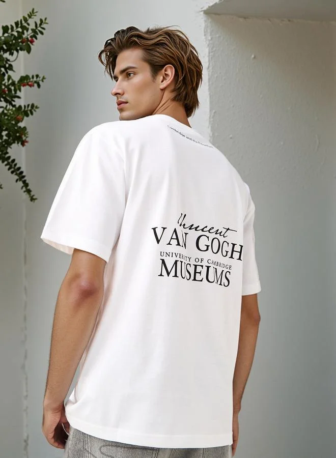 Splash FAV Museum Print T-shirt with Crew Neck