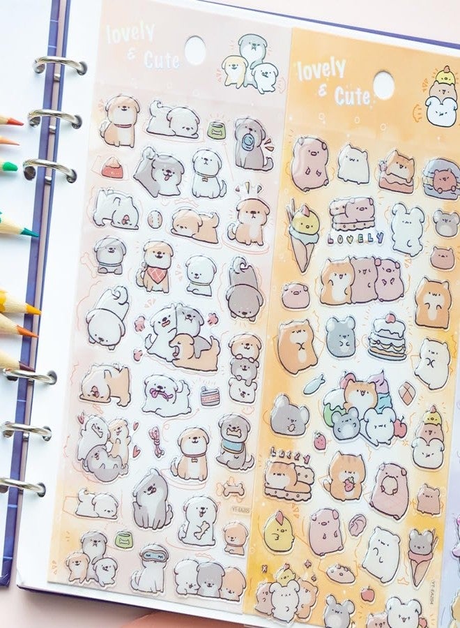 DEOXY Pack of 4 Stickers Set?Puffy for Kids, 3D for Girls, Aesthetic Sticker, Cute Stickers, Foam for Kids, Craft Stickers, Self Adhesive (DX-008) - Image 3