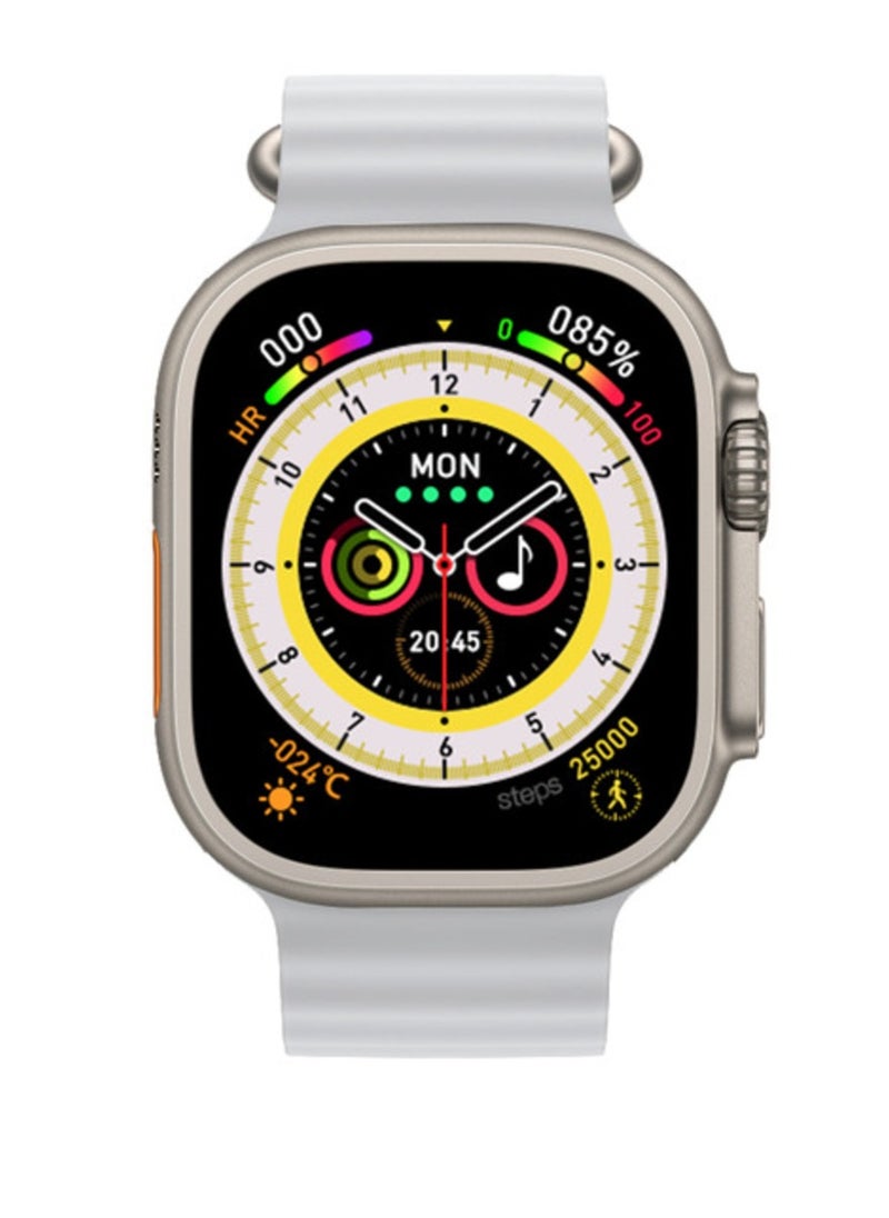 Ultra - Smart Watch ULTRA Health Fitness Tracker Sport Watch 1.99 inch -White - Image 1