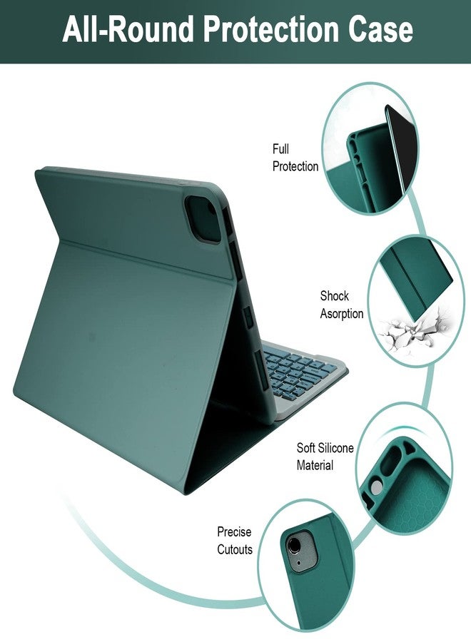 لاما حافظة لوحة مفاتيح LAMA مع ماوس لجهاز iPad Air مقاس 11 بوصة (الجيل السابع 2025/السادس 2024) وجهاز iPad Air مقاس 10.9 بوصة (الجيل الرابع/الخامس)، غطاء لوحة مفاتيح قابل للطي مع حامل قلم لجهاز iPad Pro مقاس 11 بوصة (الجيل الرابع/الثالث/الثاني/الأول)، DGN - Image 3