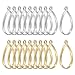 M METERXITY 20Pack Open Bezels for Resin Teardrop Shape Open Back Bezel Pendants for Resin Jewelry MakingDIY Earrings Necklace Alloy Hollow Frame Pendants Gold Tone Silver Tone - Image 2