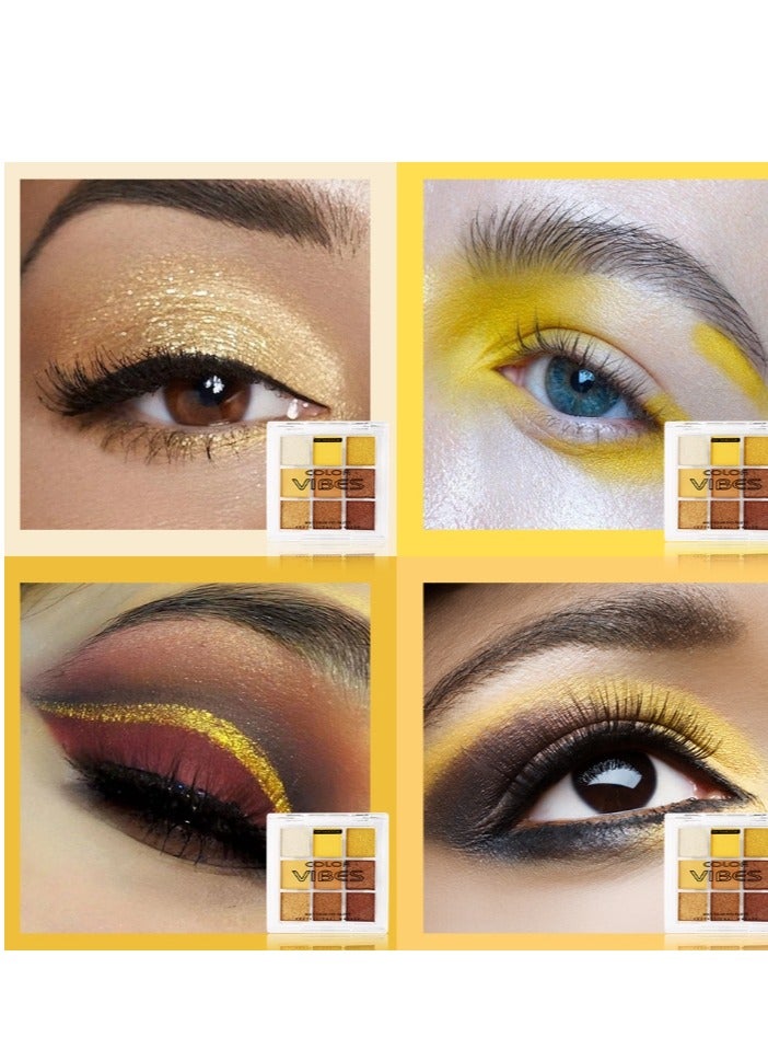  لون صدى لوحة ظلال عيون مكونة من 9 ألوان، مكياج ظلال عيون لامع، لوحة ظلال عيون لامعة لامعة ومقاومة للماء، مكياج ظلال عيون لامعة - Image 2