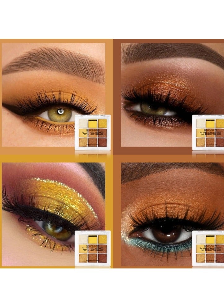  لون صدى لوحة ظلال عيون مكونة من 9 ألوان، مكياج ظلال عيون لامع، لوحة ظلال عيون لامعة لامعة ومقاومة للماء، مكياج ظلال عيون لامعة - Image 3