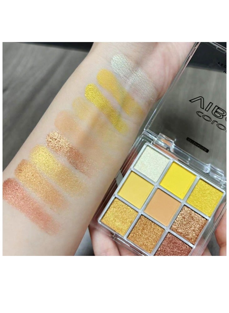  لون صدى لوحة ظلال عيون مكونة من 9 ألوان، مكياج ظلال عيون لامع، لوحة ظلال عيون لامعة لامعة ومقاومة للماء، مكياج ظلال عيون لامعة - Image 4