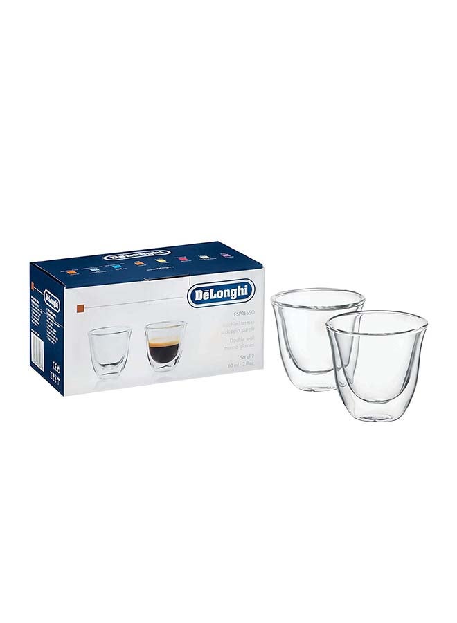 De'Longhi 2-Piece Espresso Glass Clear - Image 1