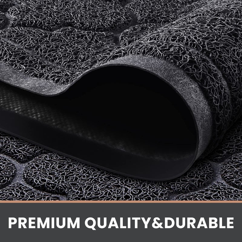 LuxStep LuxStep Door Mat Large Indoor Outdoor Doormat  Non-Slip Low-Profile Design Floor Mat  Durable Trap Dirt and Dust Front Door Welcome Mat for Entryway Patio Garage High Traffic Areas (Black  17""x30"") - Image 3