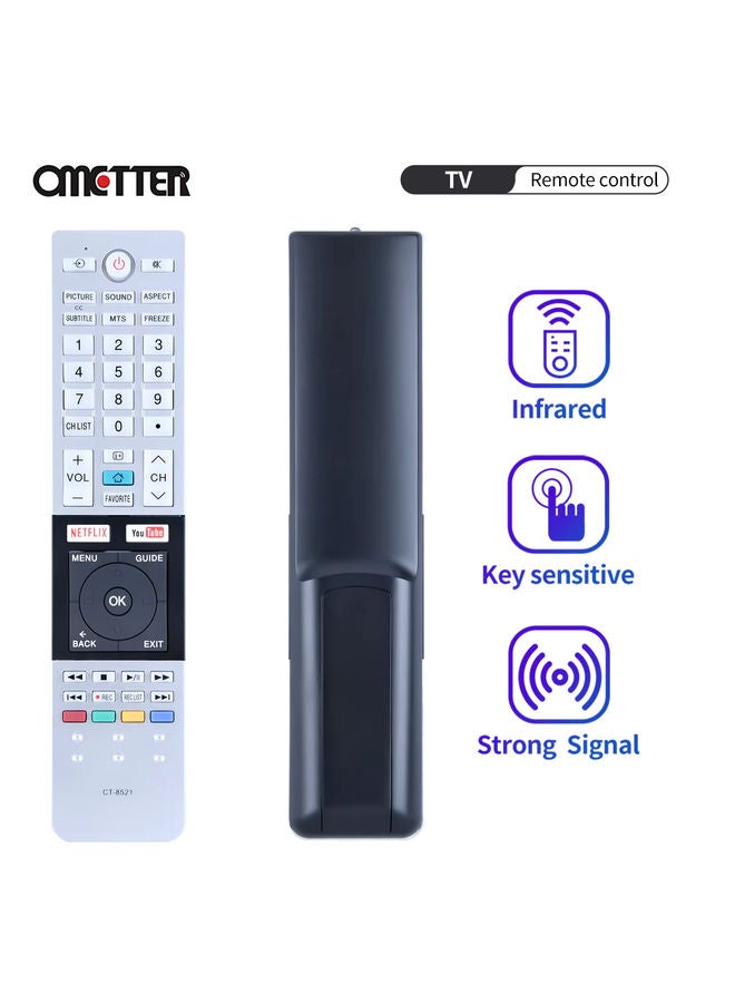 OMETTER جهاز تحكم عن بعد CT-8521 مناسب لتلفاز توشيبا LCD LED F40L3400 50L3400 CT8521 - Image 1