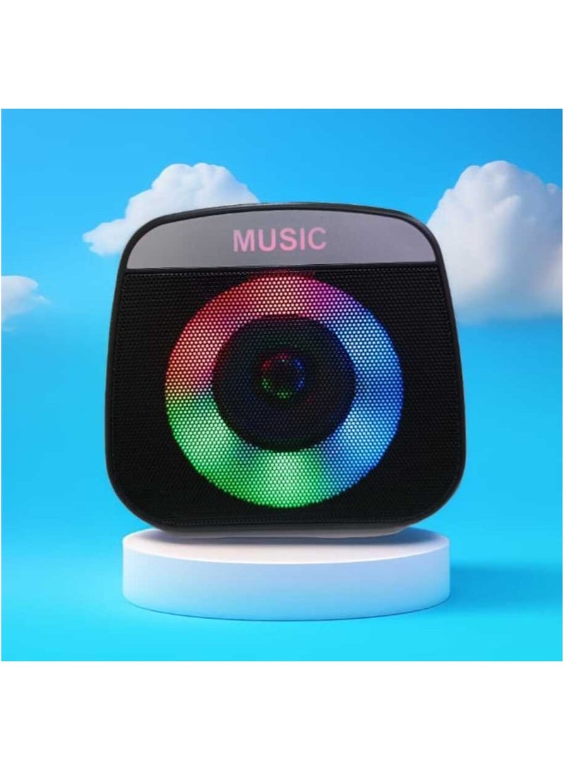 X-922 Portable Wireless Speaker Bass Sound Colorful LED Light Black Box  - Image 2