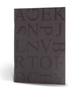 Le Color Typography Paperback Lined Notebook Black 96 Pages  - Image 1