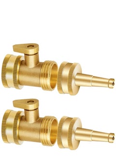 Y&D Jet Nozzle High Pressure Hose - Water Sprayer with Garden Shutoff Valve Solid Brass Heavy Duty 3/4" GHT Connector (2 pcs)  - Image 1