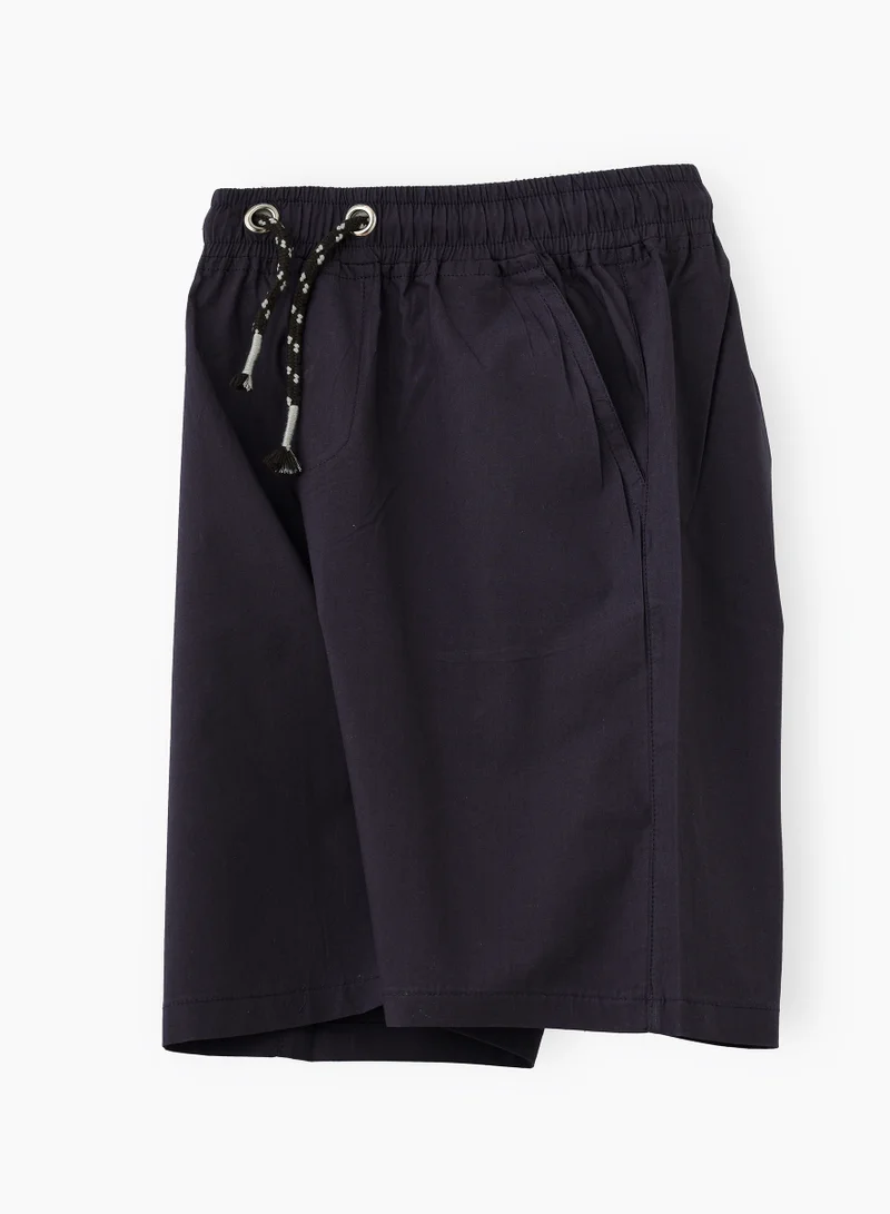 JAM Essential Drawstring Cotton Shorts for Boys - Navy