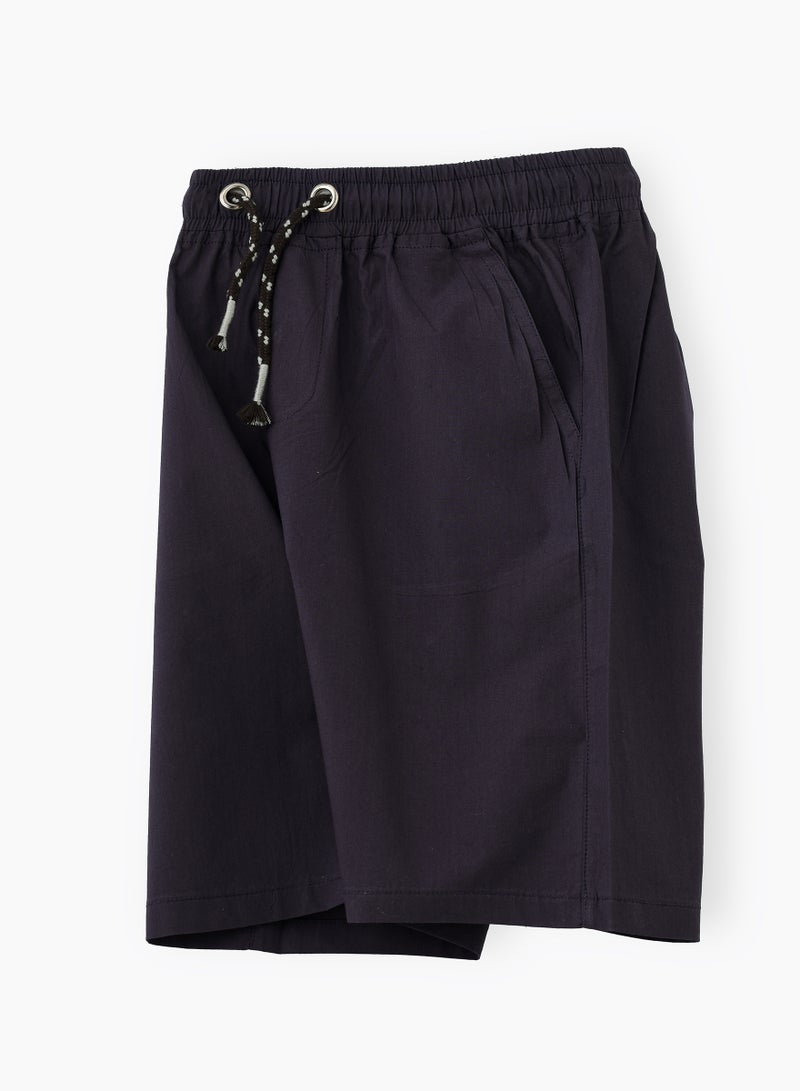JAM Essential Drawstring Cotton Shorts for Boys - Navy  - Image 3