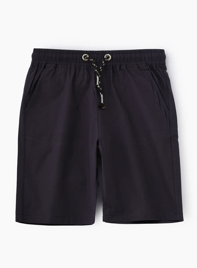 JAM Essential Drawstring Cotton Shorts for Boys - Navy