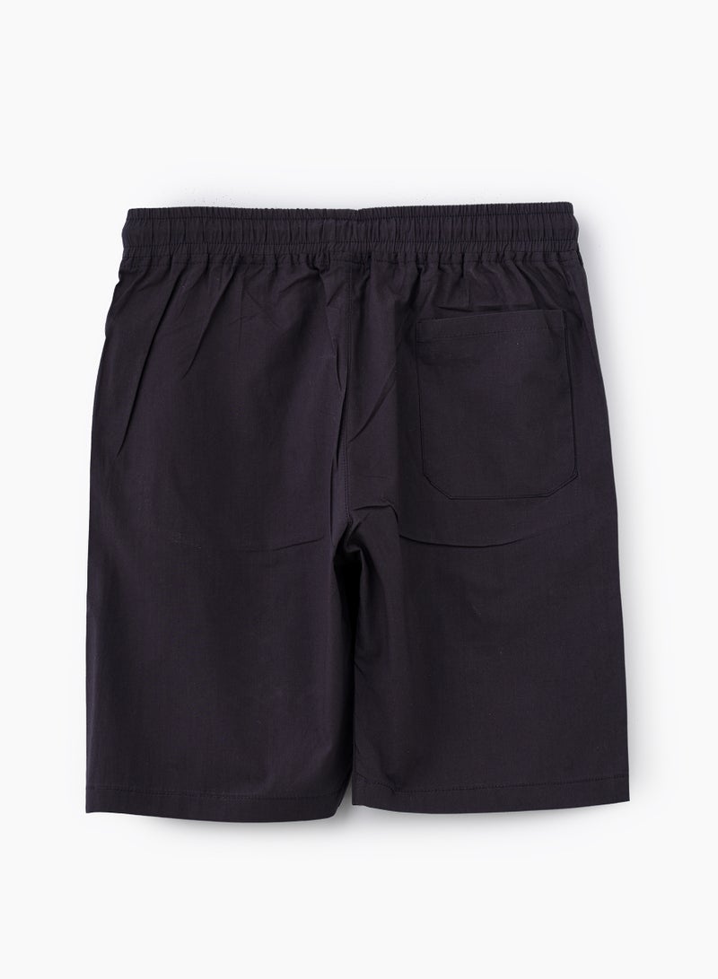 JAM Essential Drawstring Cotton Shorts for Boys - Navy  - Image 2