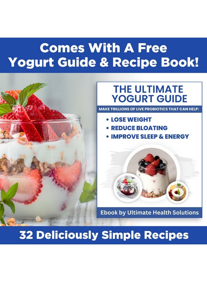 Ultimate Ultimate Probiotic Yogurt Maker with Adjustable Time & Temp Control - Make Trillions of Live Probiotics with Two 1-Quart Containers for Larger Batches - Greek Yogurt Maker - ULTIMATE LIFETIME WARRANTY  - Image 5