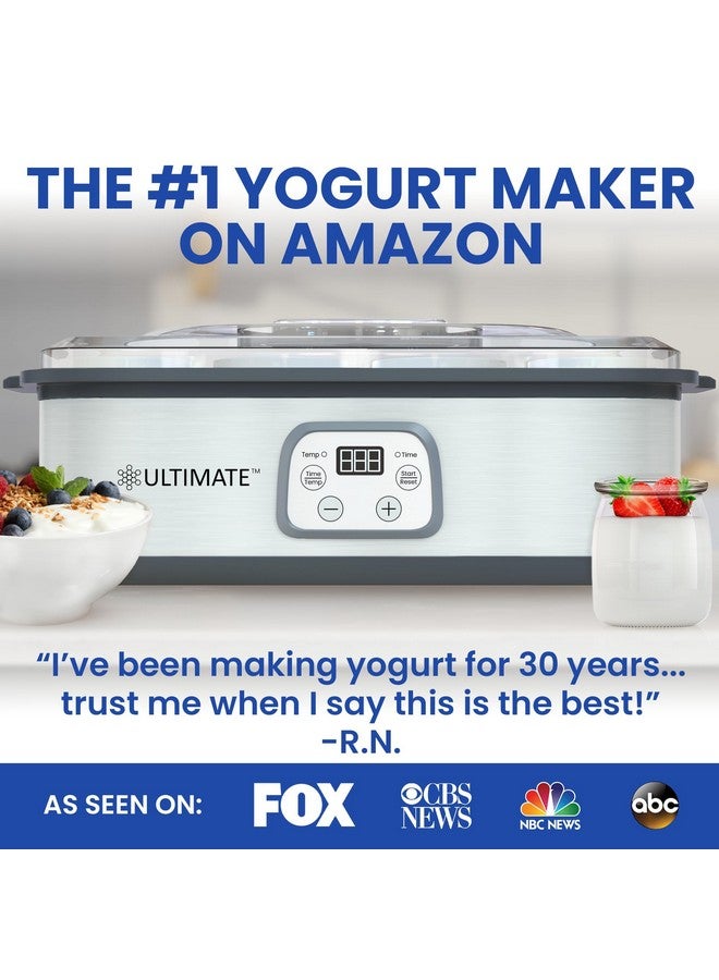 Ultimate Ultimate Probiotic Yogurt Maker with Adjustable Time & Temp Control - Make Trillions of Live Probiotics with Two 1-Quart Containers for Larger Batches - Greek Yogurt Maker - ULTIMATE LIFETIME WARRANTY  - Image 2