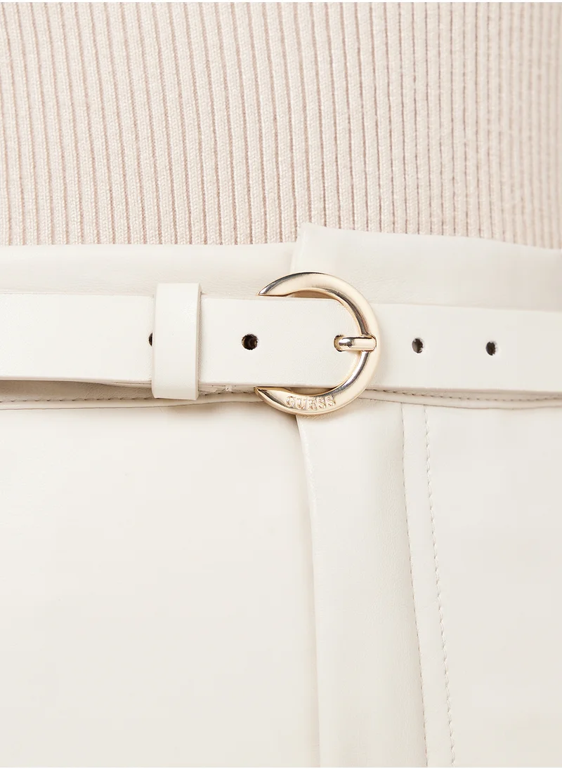 جس Logo Detailed Allocated Hole  Belts