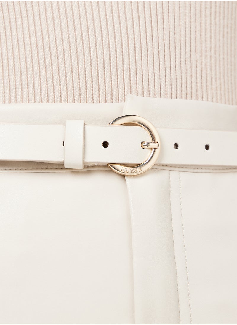 GUESS Logo Detailed Allocated Hole  Belts  - Image 5