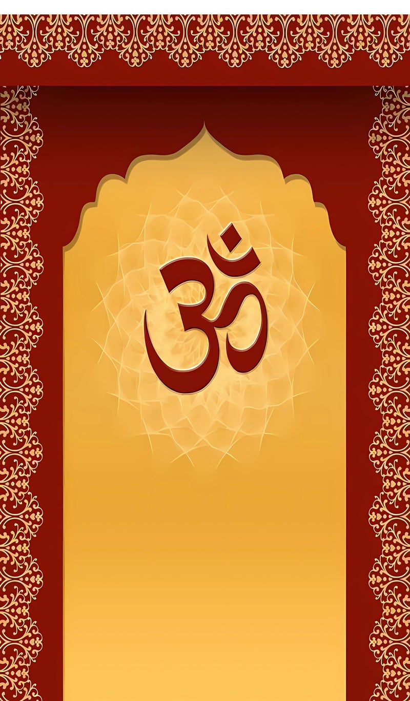 Backdropon Om Design Backdrop Curtain for Decoration Backdrop Cloth for Pooja Decoration Traditional/Background Curtain Cloth for Pooja/Festival Size 8 Feet Height and 5 Feet Width(8 * 5) - Image 5