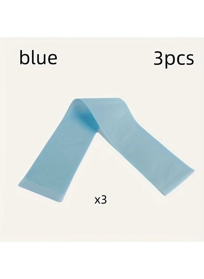 3pcs Heavy Duty Elastic Chair Leg Restraint Straps Blue Color Locking Bands - Image 1