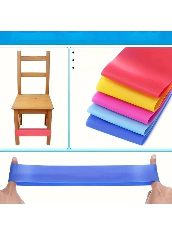3pcs Heavy Duty Elastic Chair Leg Restraint Straps Blue Color Locking Bands - Image 2