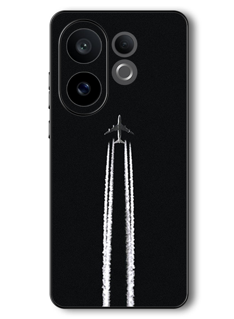 Theodor Case Compatible with Vivo V60 6.77 Inch Protection Shockproof Bumper Cover airplane_track_night - Image 1