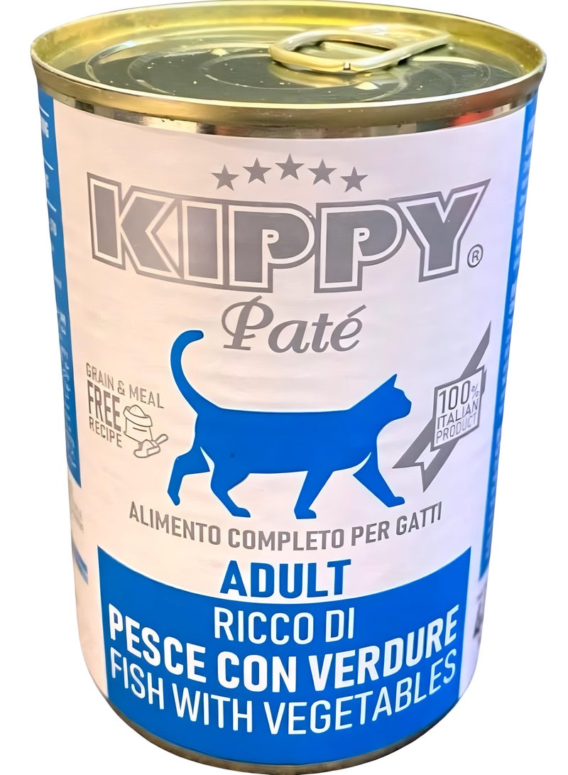 Kippy Pate Wet cat food (24 cans) - Kippy Pate  with Fish & vegetables flavor - 24 × 400g - Image 2