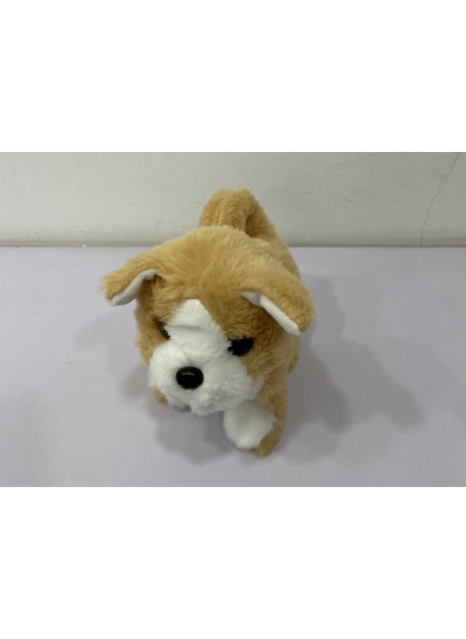 Electric Simulation Dog Plush Teddy Twist Butt Will Call Will Shake Tail Shake Butt Bucky Robot Dog Girl Toy-Color:Shiba Inu [exquisite Pet Cage + Traction Rope + Food + Stickers] Mail Order Box  - Image 1