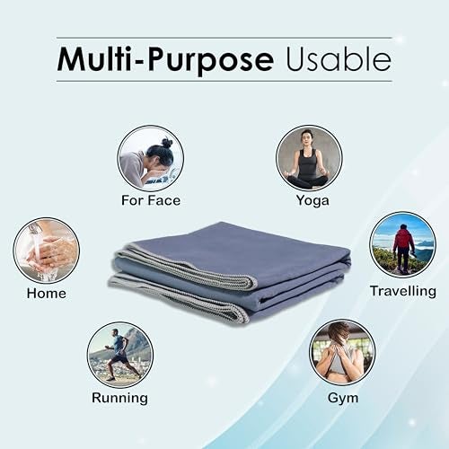Tressential Compact & Ultra Soft Microfiber Camping Travel Towel | Quick Dry Towel-Super Absorbent & Lightweight for Sports, Beach, Gym, Backpacking, Hiking and Yoga (70 x 150 cm, Navy Blue) - Image 5