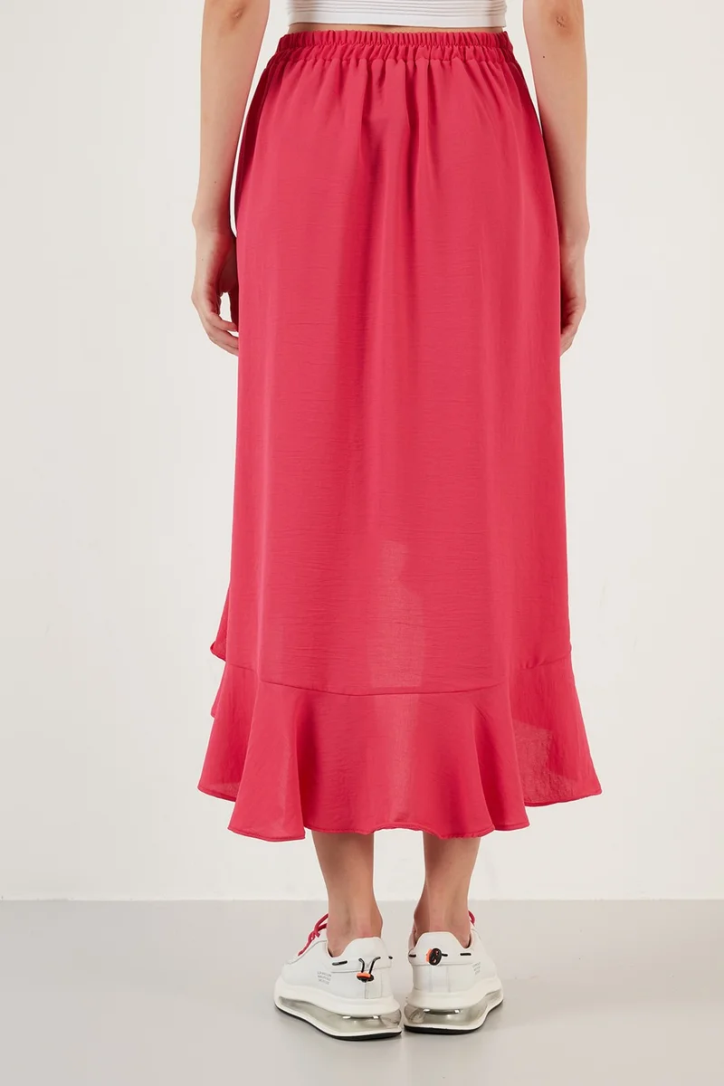 ليلا Flounced Midi Length Slit Skirt Women's Skirt 6058387