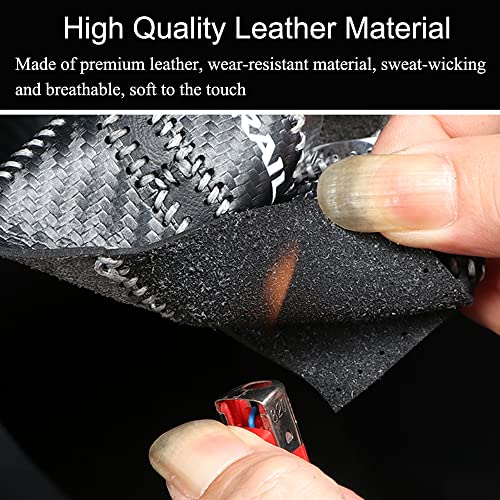 XITER Automatic Gear Shift Knob Cover Leather Boots Shift Lever Protector Trim for Nissan Rogue 2021 2022 2023 2024 2025 Interior Accessories(Red+Black) - Image 5