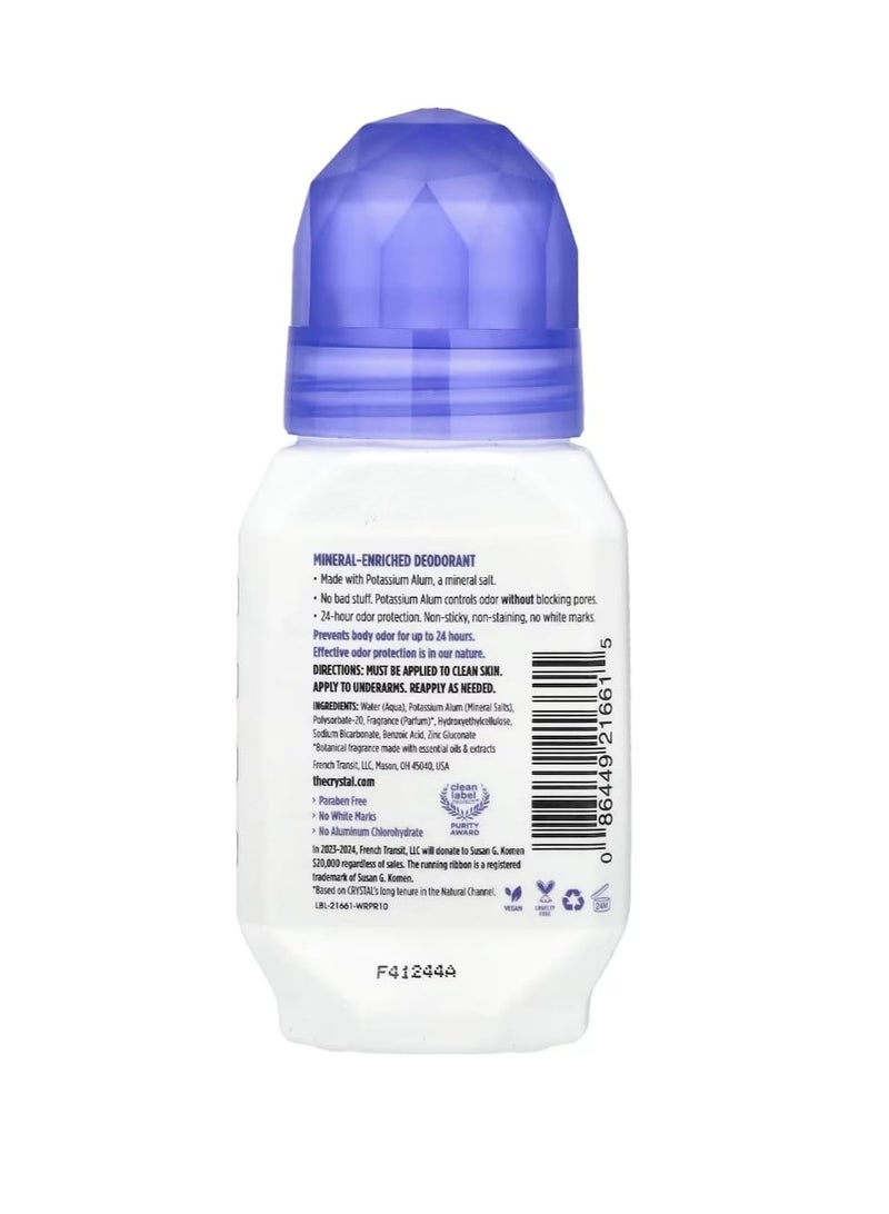 Crystal Mineral-Enriched Deodorant Roll-On Lavender & White Tea 2.25 fl oz (66 ml) - Image 2