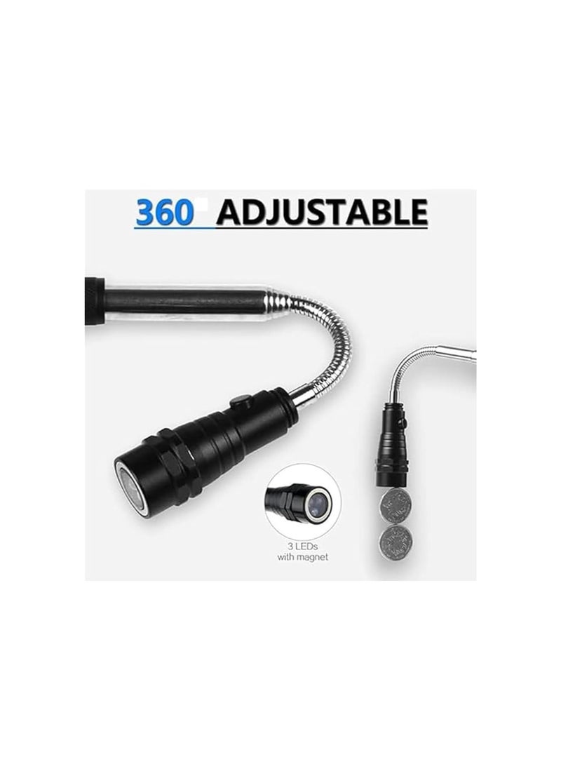 Generic - Magnetic Telescoping Pickup Tool, 360° Flexible Extendable Magnetic Pickup Tool, Magnetic Pickup Tool with Light, LED Magnetic Pickup Tool Flashlight, Portable Pick Up Grab Tool - Image 1