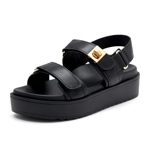 vodvob Womens Platform Sandals with Adjustable Straps Soft Cushioned Footbed 1.6" Heel height Summer Slides for Office/Beach/Daily Outfits - Image 1