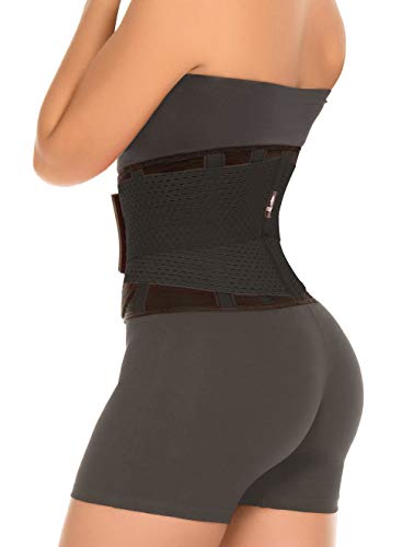 Tecnomed Back Support Belt for Men & Women - Latex Lumbar Support Back Brace for Lower Back Pain Relief, Sciatica, Herniated Disc -All Day Comfort & Support for Work, Gym and Play Black - Image 4
