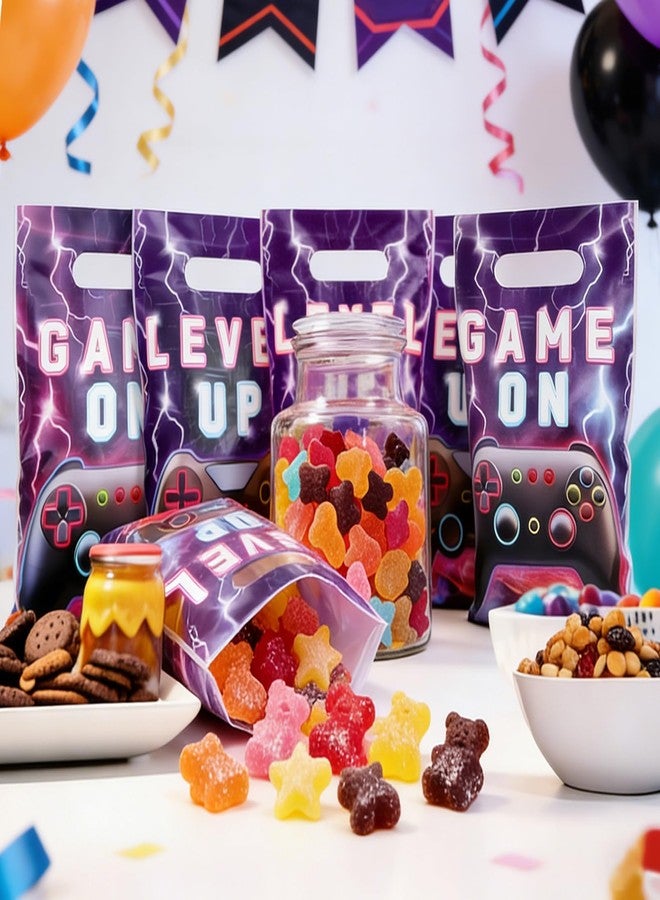 Adecortalk 50 Pcs Video Game Party Favor Bags Video Game Gift Bag Plastic Candy Goodie Treat Gift Bags for Kids Game On Birthday Baby Shower Party Decorations Gamer Party Supplies - Image 4