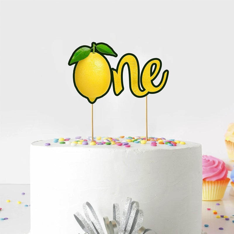 Seyal Birthday Party Decoration Lemon One Cake Topper