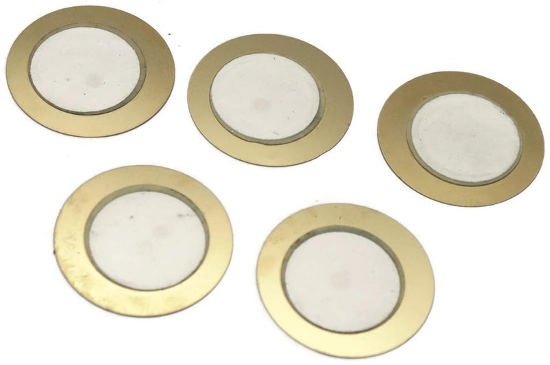 Electronicspices 35 مم عناصر بيزو سيراميك مستشعر صوتي مشغل قرص طبل + سلك نحاسي جرس بيزو كهربائي نحاسي 35 مم - عبوة من 10 - Image 1