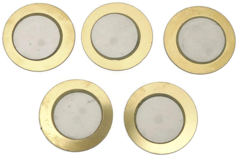 Electronicspices 35 مم عناصر بيزو سيراميك مستشعر صوتي مشغل قرص طبل + سلك نحاسي جرس بيزو كهربائي نحاسي 35 مم - عبوة من 10 - Image 2