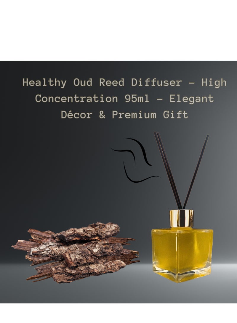 Healthy Oud Reed Diffuser – High Concentration 95ml – Elegant Décor & Premium Gift  - Image 1