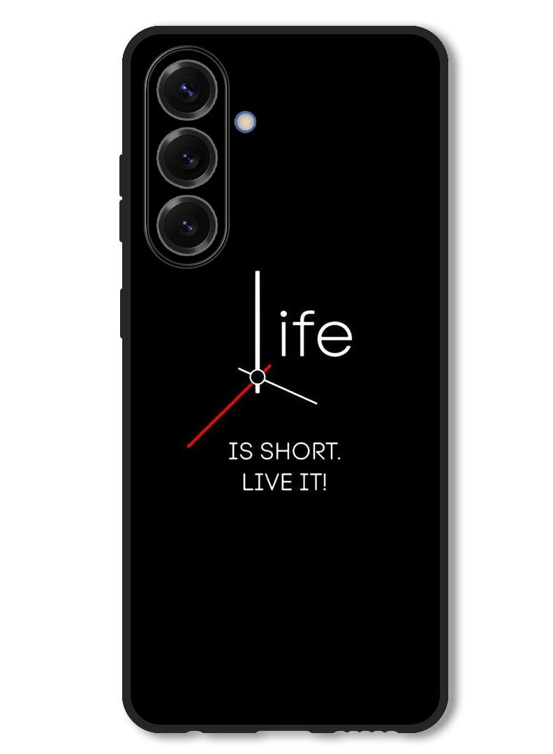 Theodor Case Compatible with Samsung Galaxy F56 6.74 Inch Protection Shockproof Bumper Cover Life is Short - Image 1