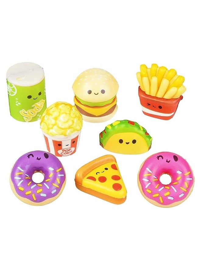 4E's Novelty 24 Pack Fast Food Squishy Toys for Kids Bulk - Slow Rising (Individually Wrapped) Small Foam Squishies 1.5-2.25" - Sensory Fidget Toys Prizes for Classroom Birthday Party Favors by 4E's Novelty  - Image 1