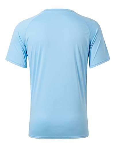 Willit Men's Rashguard Swim Shirt Short Sleeve UPF 50+ Sun Protection Shirt SPF Quick Dry Water Shirt Blue XL - Image 3
