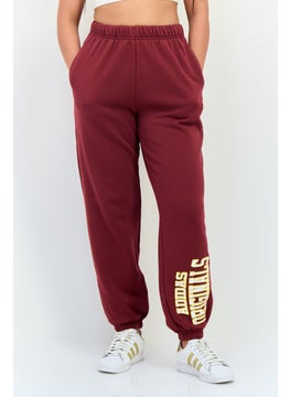 adidas Originals Women Sportswear Fit Outdoor Sweatpants, Burgundy  - Image 1
