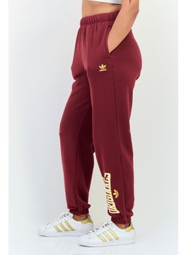 adidas Originals Women Sportswear Fit Outdoor Sweatpants, Burgundy  - Image 2